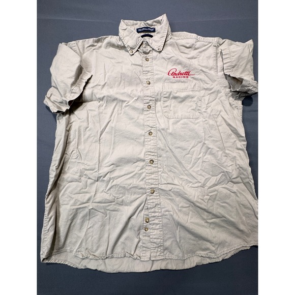 Devon & Jones Other - Andretti Racing Devon Jones Mens XL Tan Short Sleeve Button Up Shirt